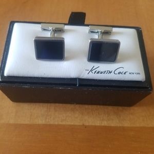 Kenneth Cole Silver Cuff Links